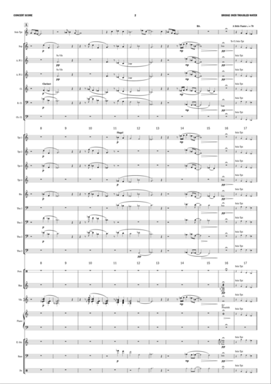 Bridge Over Troubled Water Jazz Ensemble scores gallery preview page 2