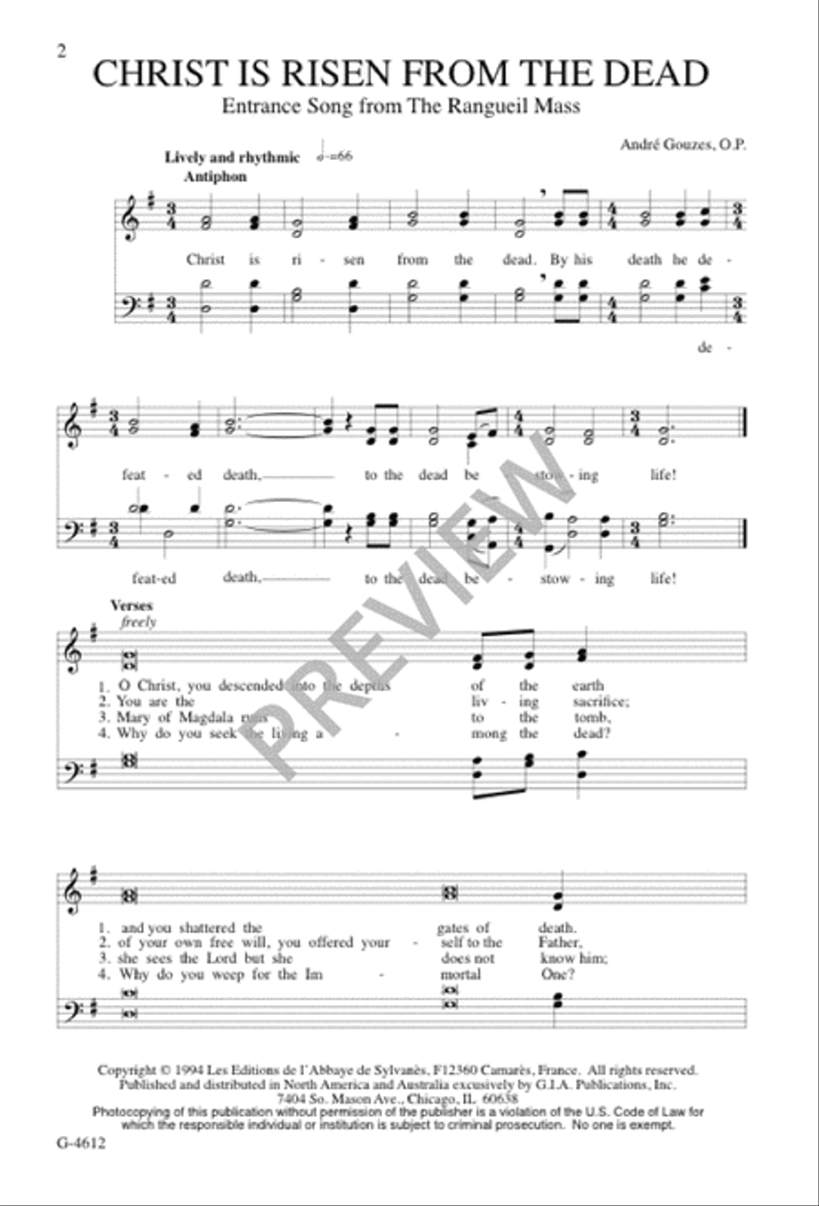 Christ Is Risen from the Dead 4-Part scores gallery preview page 3