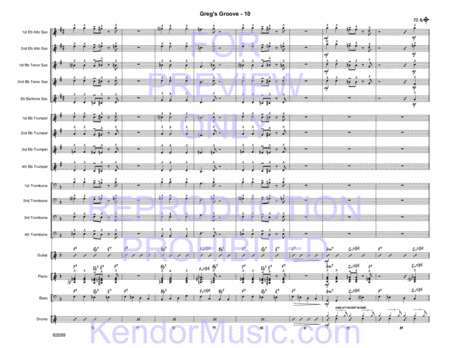 Greg's Groove (based on the chord changes to 'Bags' Groove' by Milt Jackson) (Full Score)