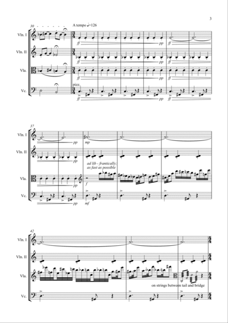 String Quartet No. 3 String Quartet scores gallery preview page 3