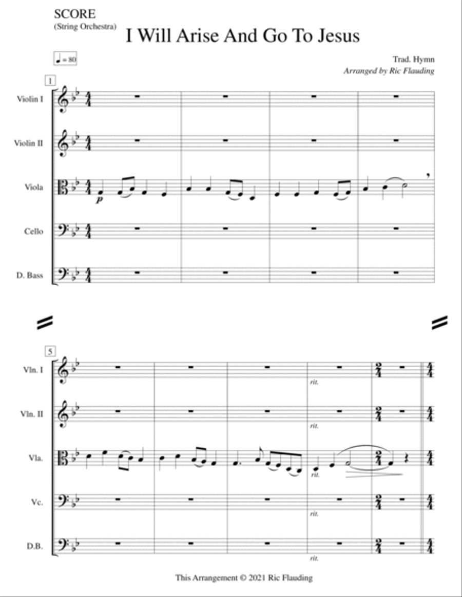 I Will Arise And Go To Jesus (String Orchestra) String Orchestra scores gallery preview page 2
