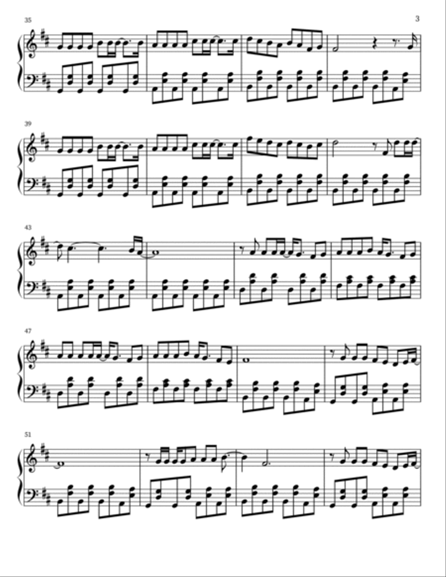 Hey There Delilah Piano Solo scores gallery preview page 3