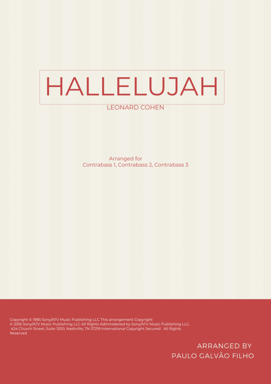 Hallelujah String Trio scores gallery preview page 1