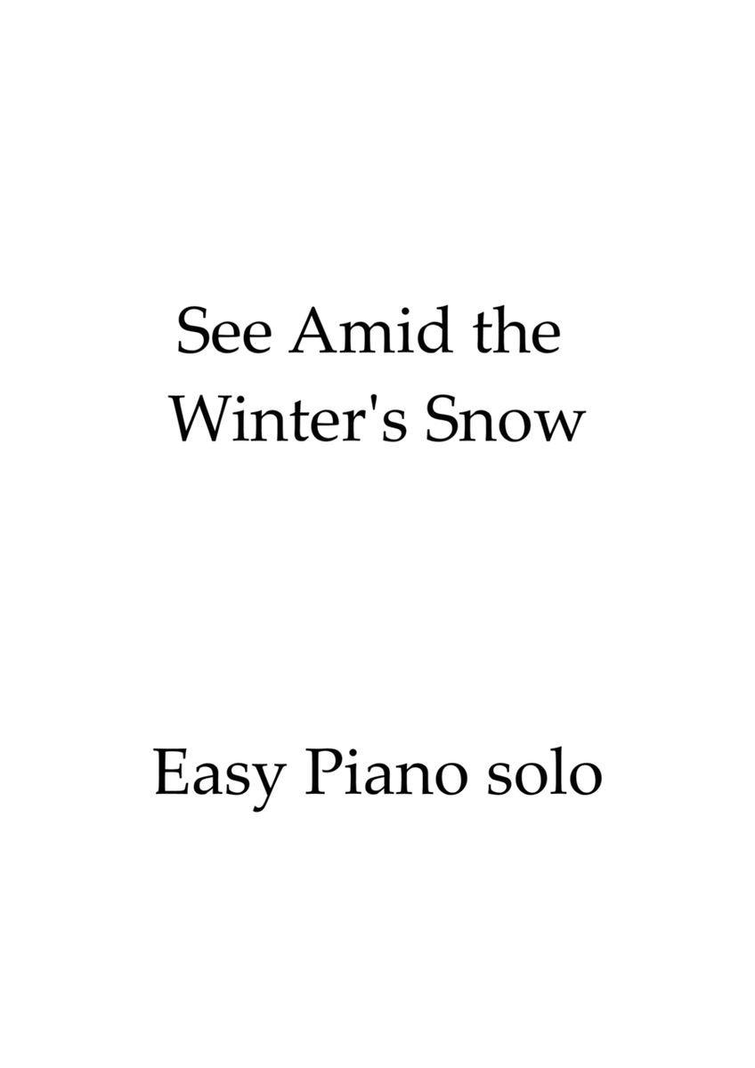 See Amid the Winter's Snow - Easy piano image number null