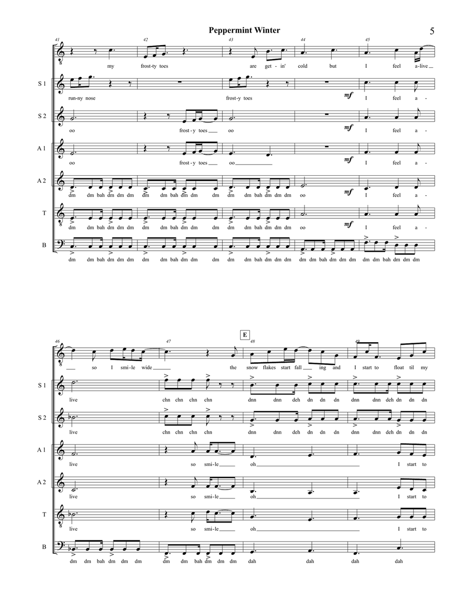 Peppermint Winter 4-Part scores gallery preview page 5