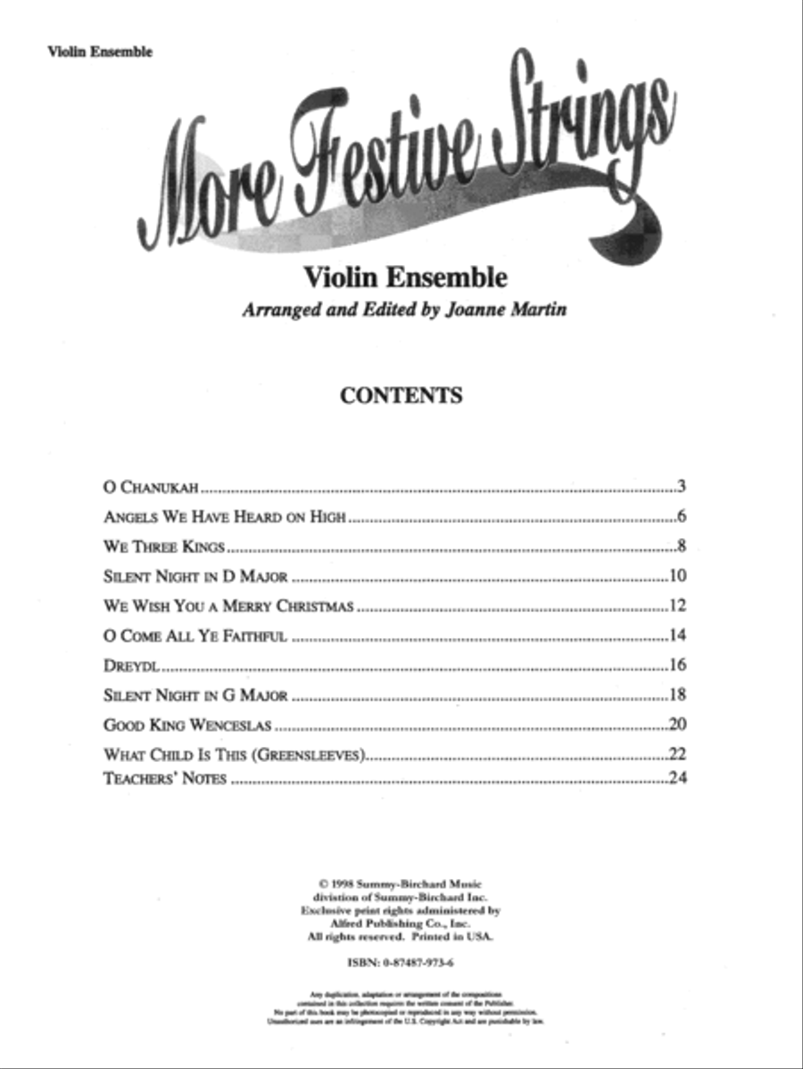 More Festive Strings for Ensemble Violin scores gallery preview page 6