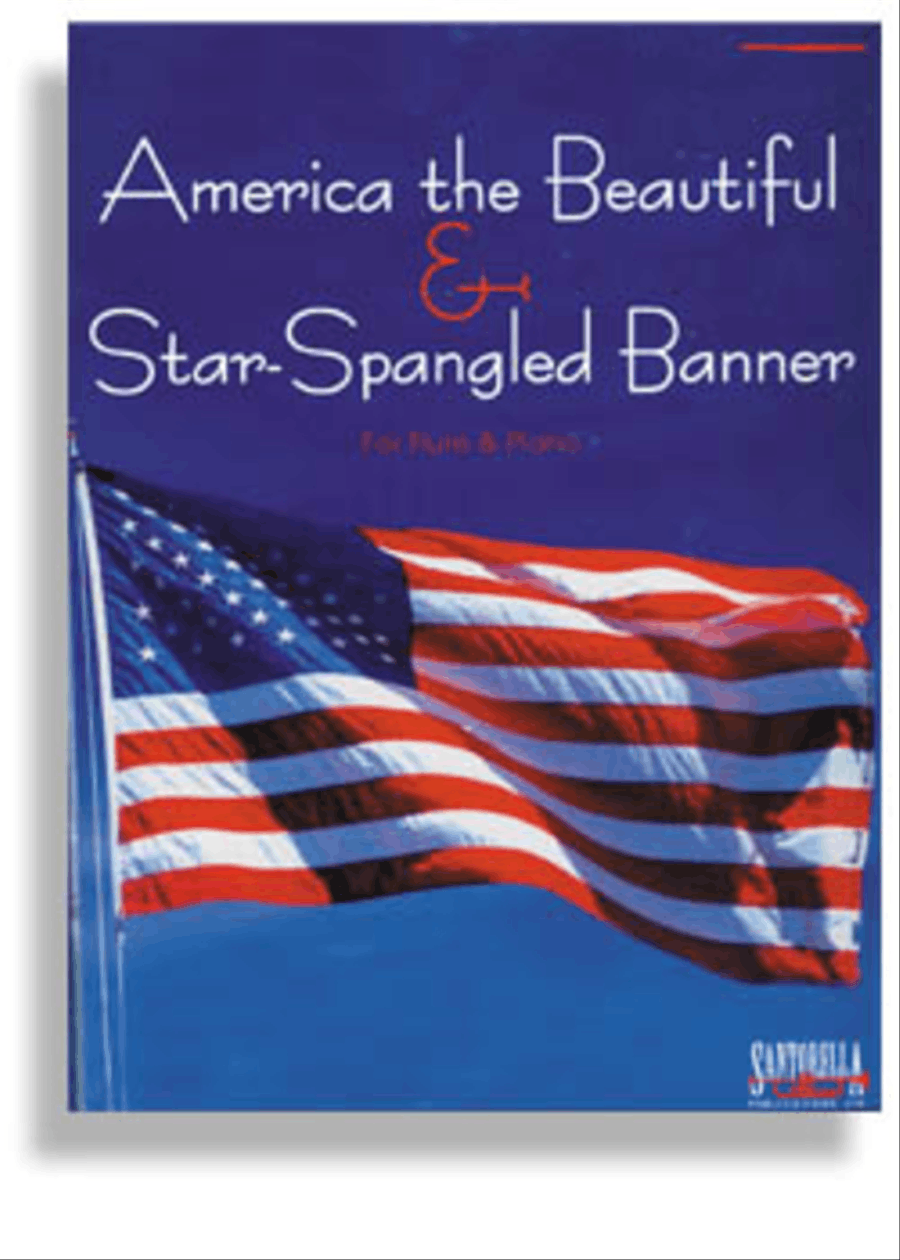 Star Spangled Banner and America the Beautiful for Flute and Piano Flute scores gallery preview page 1