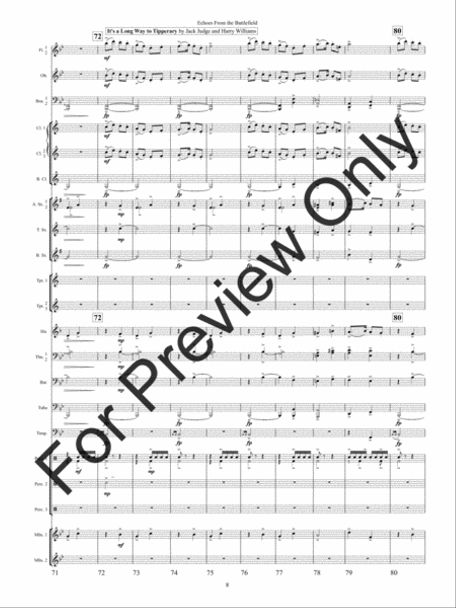 Echoes from the Battlefield (Score) Concert Band scores gallery preview page 11