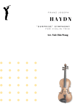 Book cover for "Surprise" Symphony for Violin Trio
