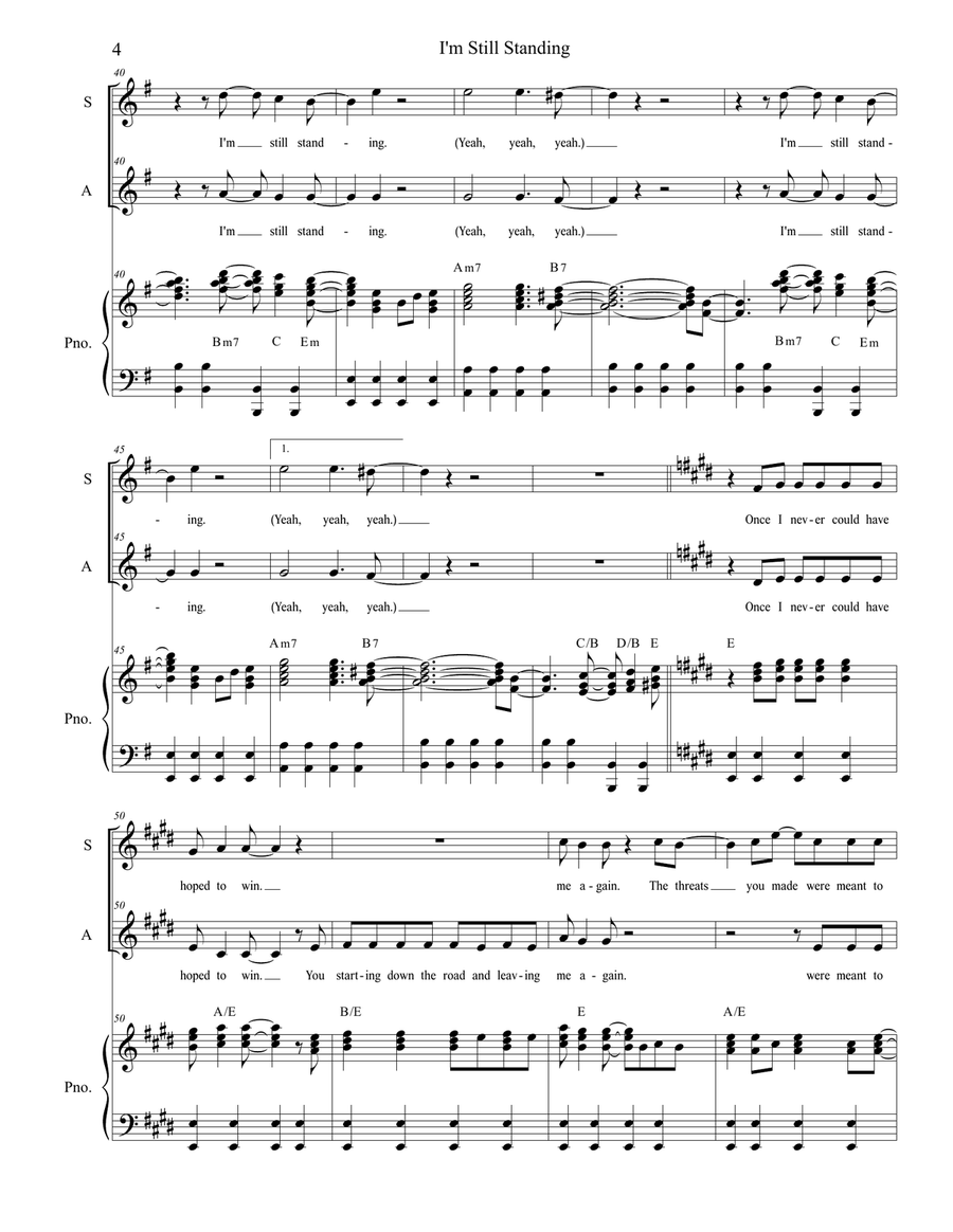I'm Still Standing Alto Voice scores gallery preview page 4