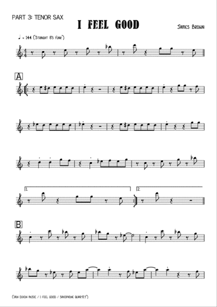 I Got You (I Feel Good) Woodwind Quartet scores gallery preview page 6