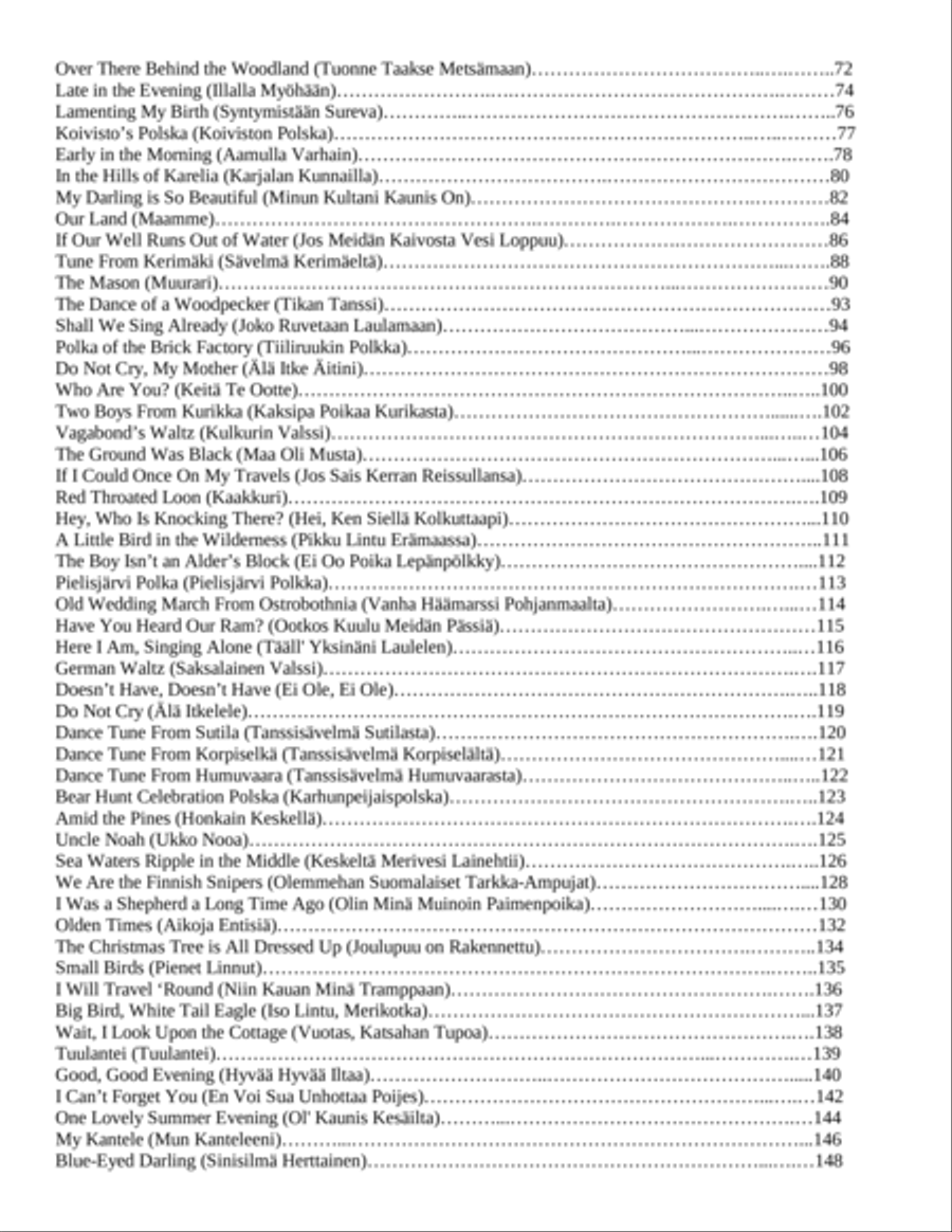 I Sing To You: 100 Finnish Folk Songs and Tunes With Sing-able English Lyrics Piano, Vocal, Guitar scores gallery preview page 6