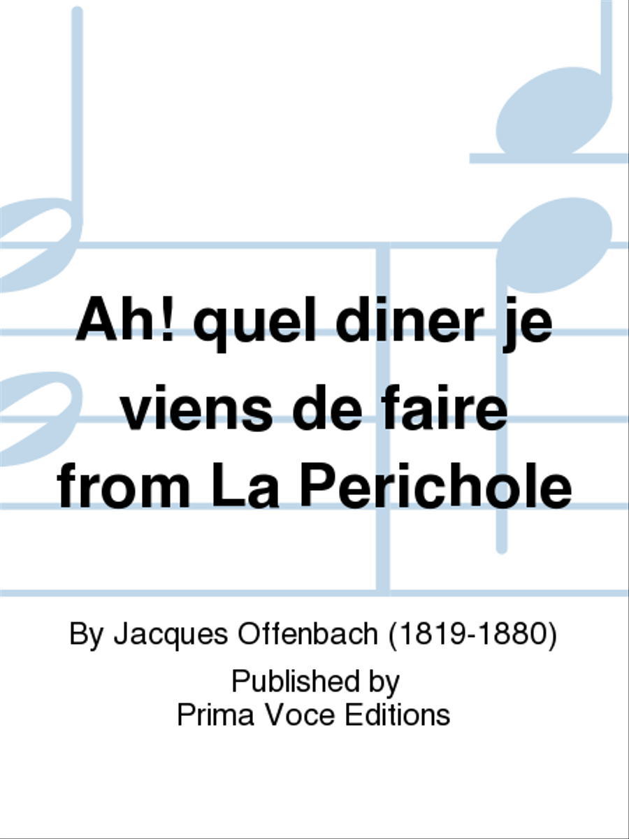 Ah! quel diner je viens de faire from La Perichole Mezzo-Soprano Voice scores gallery preview page 1