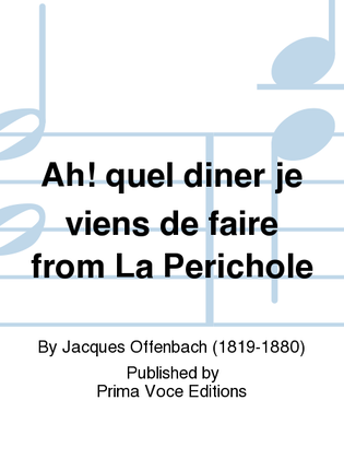 Book cover for Ah! quel diner je viens de faire from La Perichole