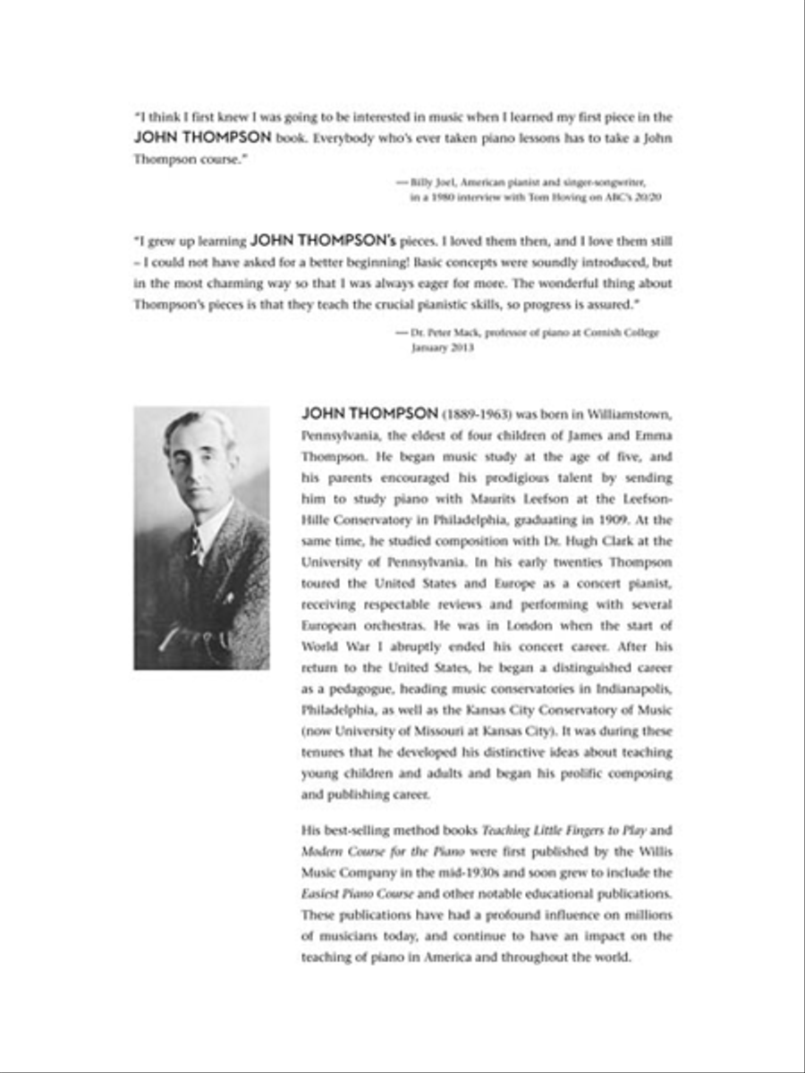 Classic Piano Repertoire – John Thompson Piano Method scores gallery preview page 2