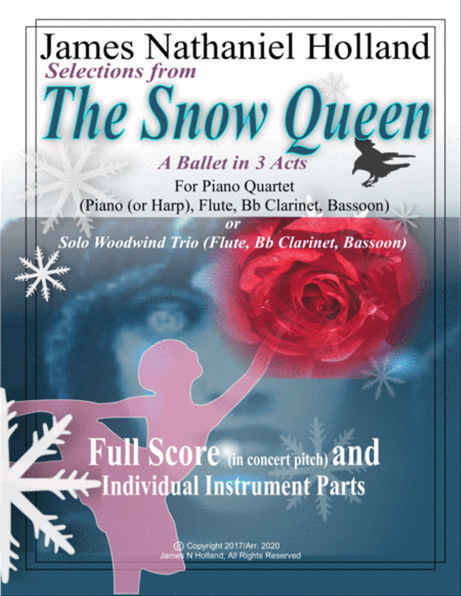 Selections from the Snow Queen Ballet for Piano Quartet or Woodwind Trio Bassoon scores gallery preview page 1