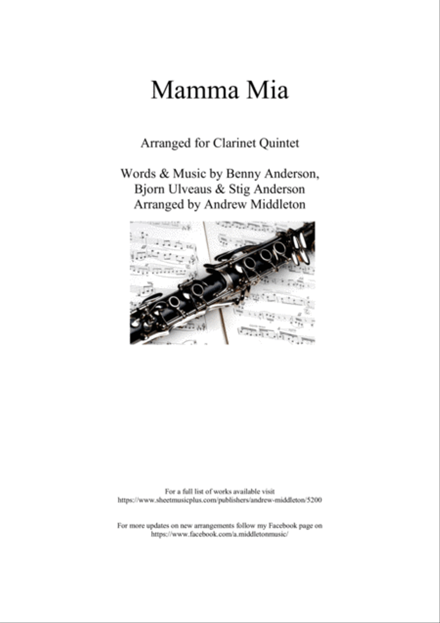 Mamma Mia Woodwind Quartet scores gallery preview page 1