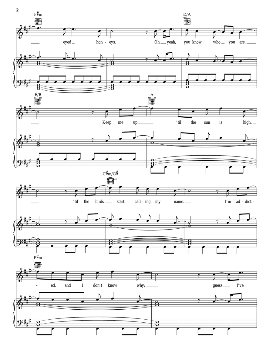 Young Girls Piano, Vocal, Guitar scores gallery preview page 2