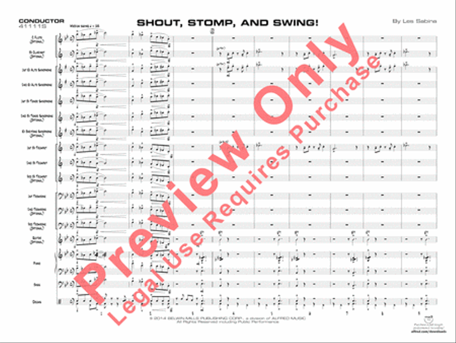 Shout, Stomp, and Swing! Jazz Ensemble scores gallery preview page 4