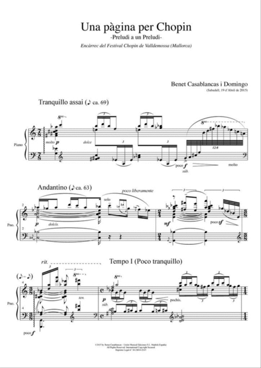 Una pàgina per Chopin Una pàgina per Chopin Piano Solo scores gallery preview page 2