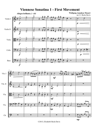 Mozart Sonatina in C Major, movement 1