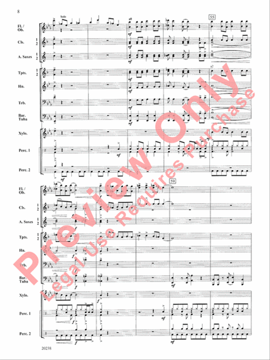 Fiesta Blues Concert Band scores gallery preview page 9