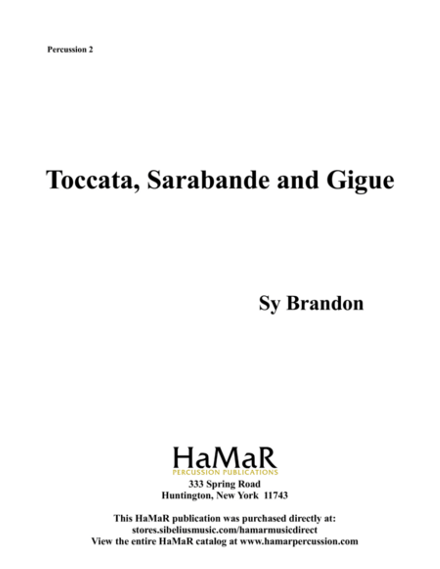 Toccata, Sarabande and Gigue Glockenspiel scores gallery preview page 1