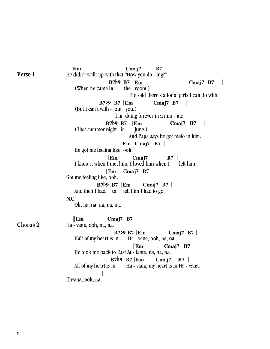Havana Acoustic Guitar scores gallery preview page 2