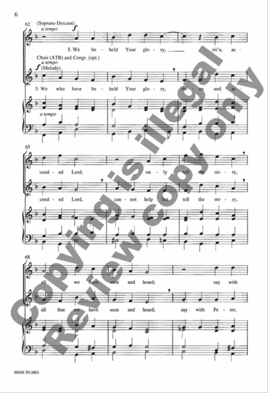 Jesus, Take Us to the Mountain 4-Part scores gallery preview page 7