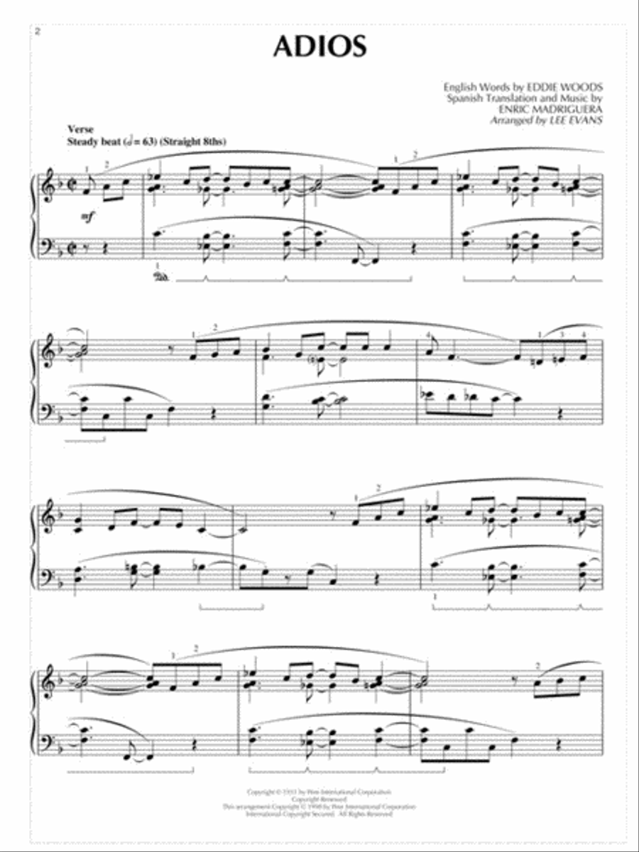Famous Latin Hits - 2nd Edition Piano Solo scores gallery preview page 3