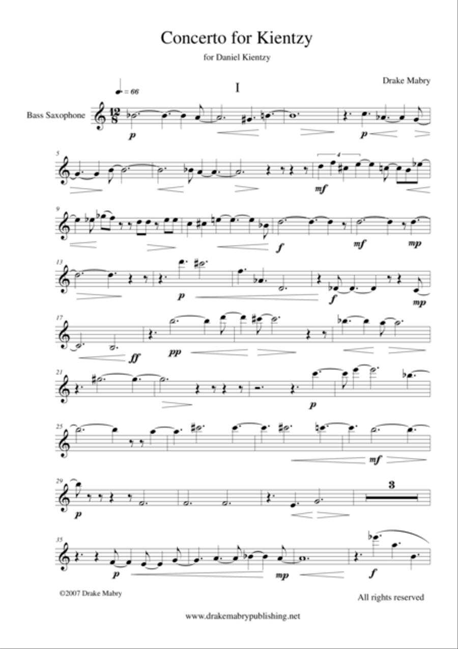 Concerto for Kientzy (Parts) Chamber Orchestra scores gallery preview page 1