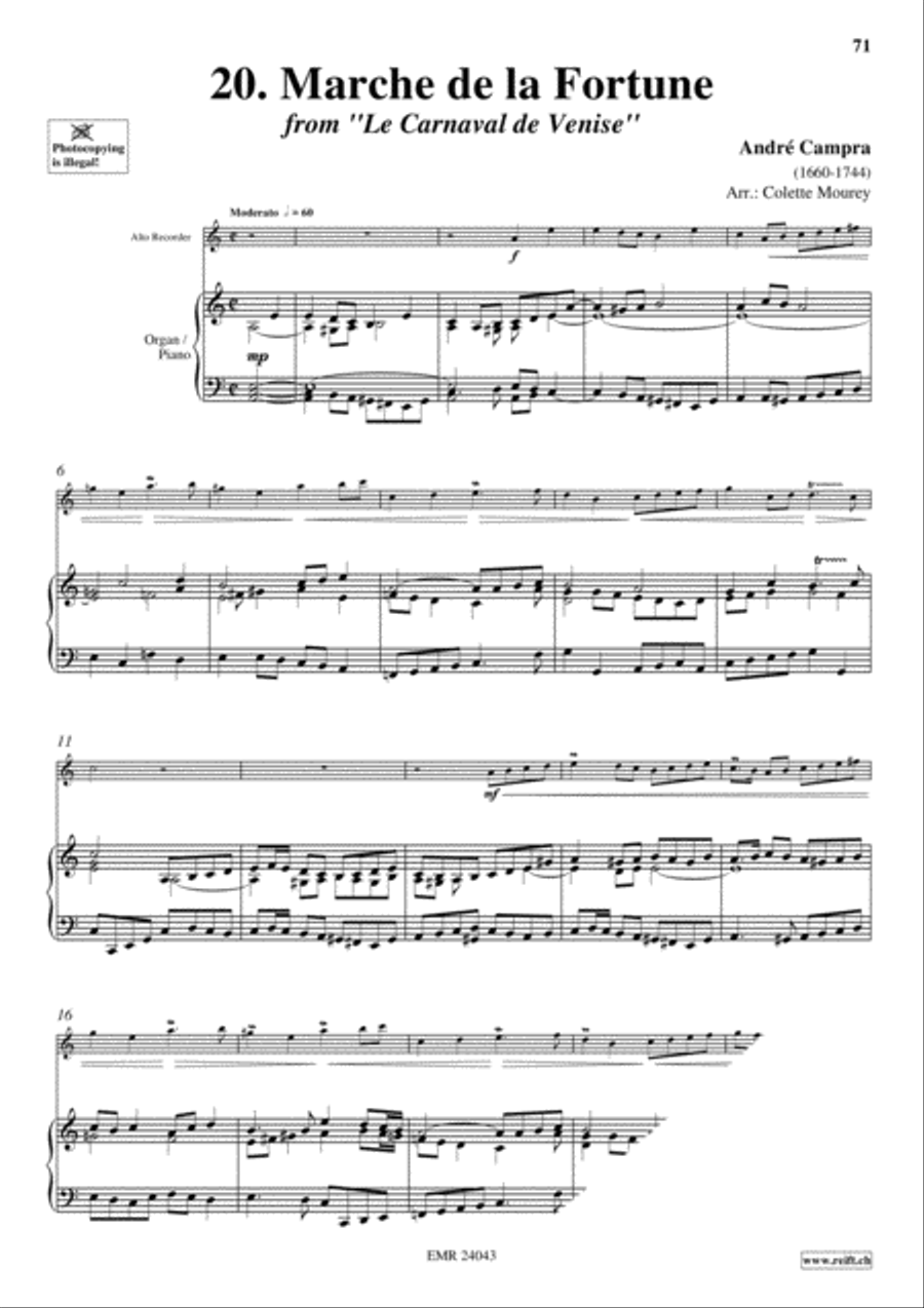 40 Greatest Baroque Hits Volume 1 Alto Recorder scores gallery preview page 22