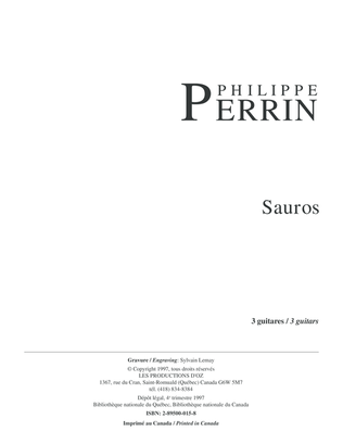Book cover for Sauros