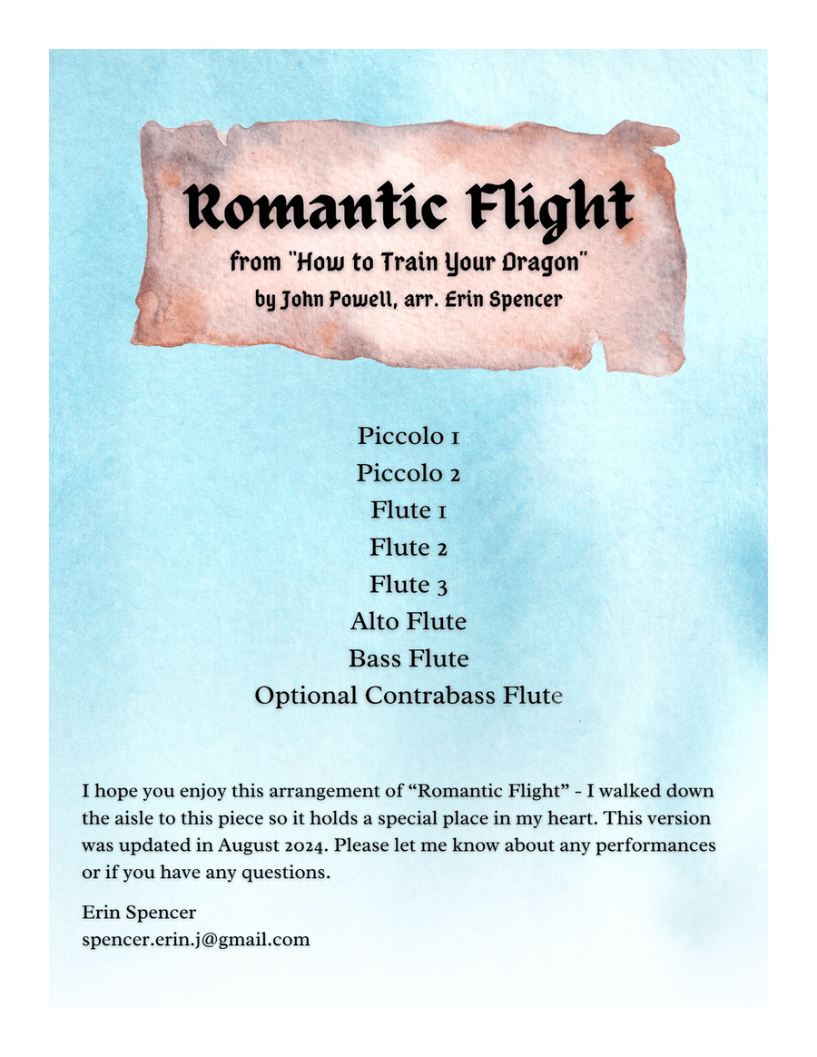 Romantic Flight Woodwind Ensemble scores gallery preview page 1