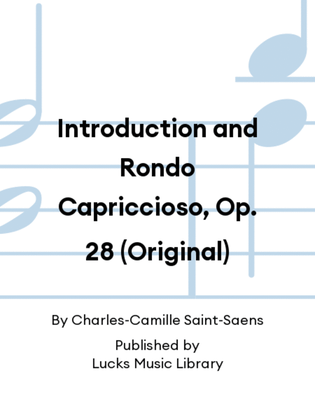 Book cover for Introduction and Rondo Capriccioso, Op. 28 (Original)