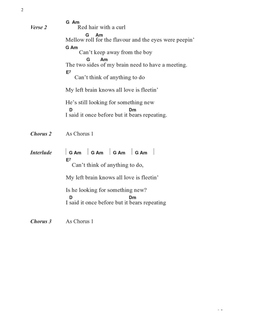 Fell In Love With A Boy Easy Guitar scores gallery preview page 2