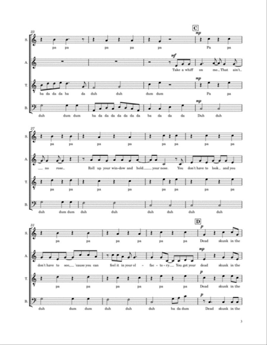 Dead Skunk 4-Part scores gallery preview page 3