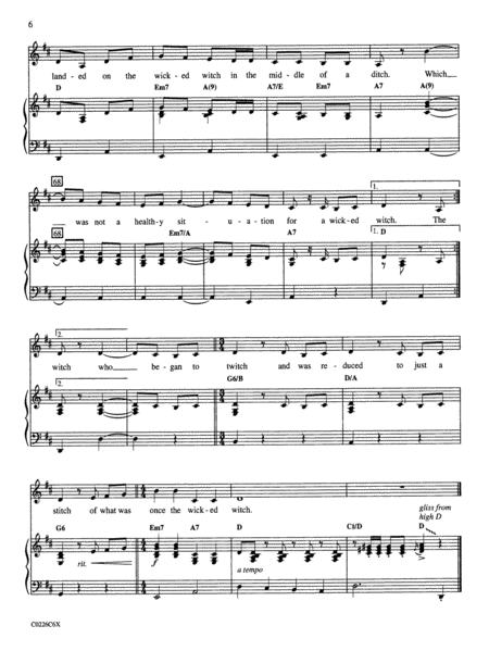 The Wizard of Oz, Selections from: Song Kit #26: Score