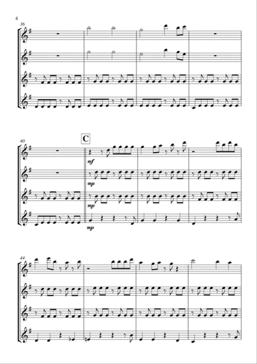 I'm Yours I'm Yours Woodwind Quartet scores gallery preview page 5