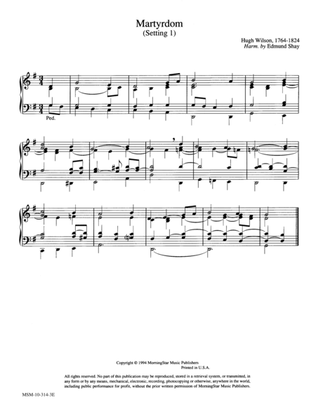 Martyrdom (2 settings) (Hymn Harmonization)