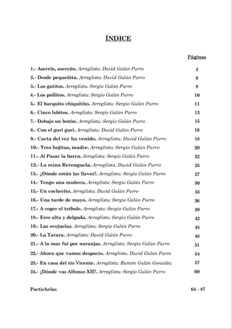 Melodías populares infantiles para voz y piano Voice scores gallery preview page 2