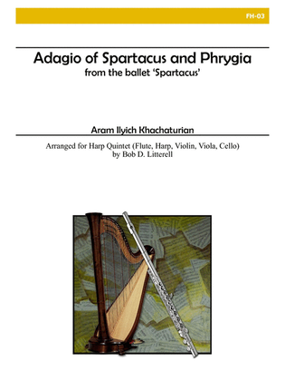 Book cover for Adagio (from Spartacus) for Flute, Violin, Viola, Cello and Harp