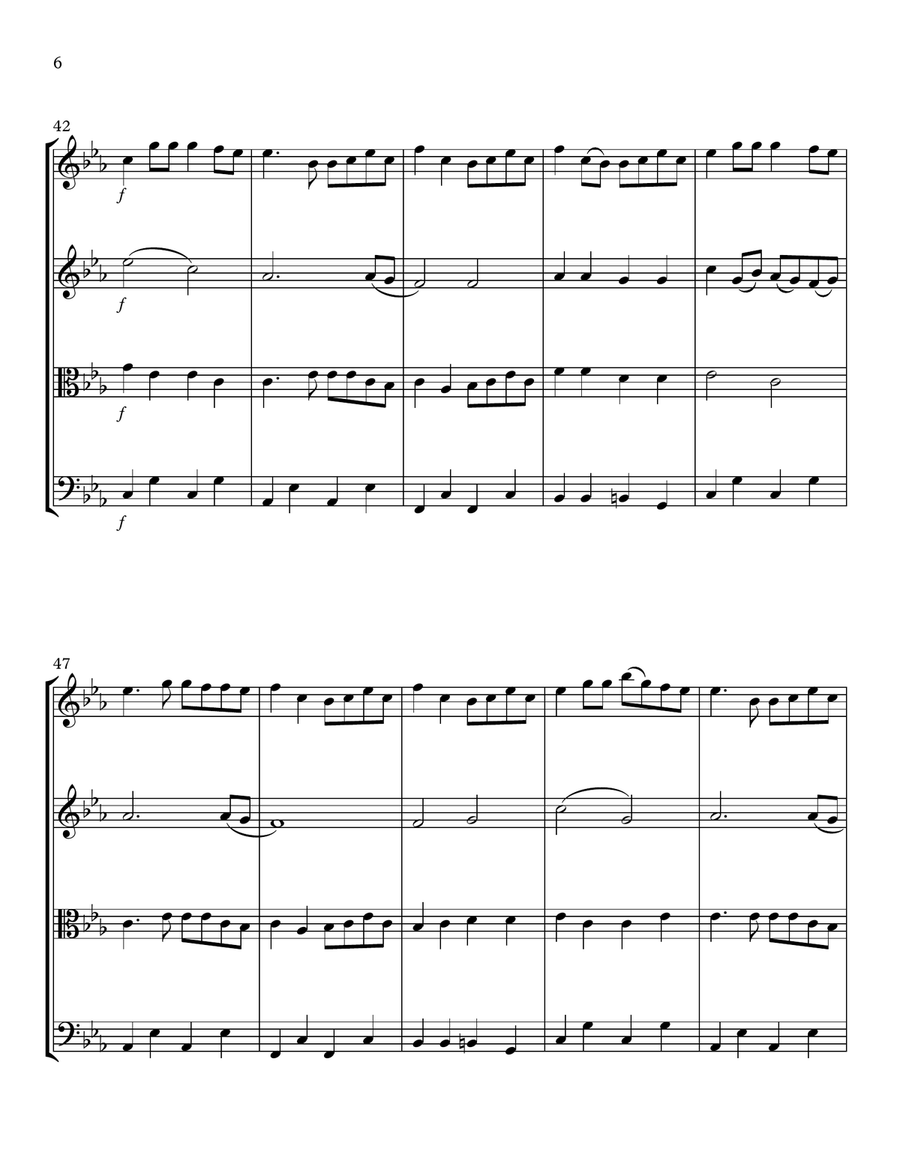 Say My Name String Quartet scores gallery preview page 6