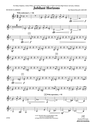 Jubilant Horizons: B-flat Bass Clarinet