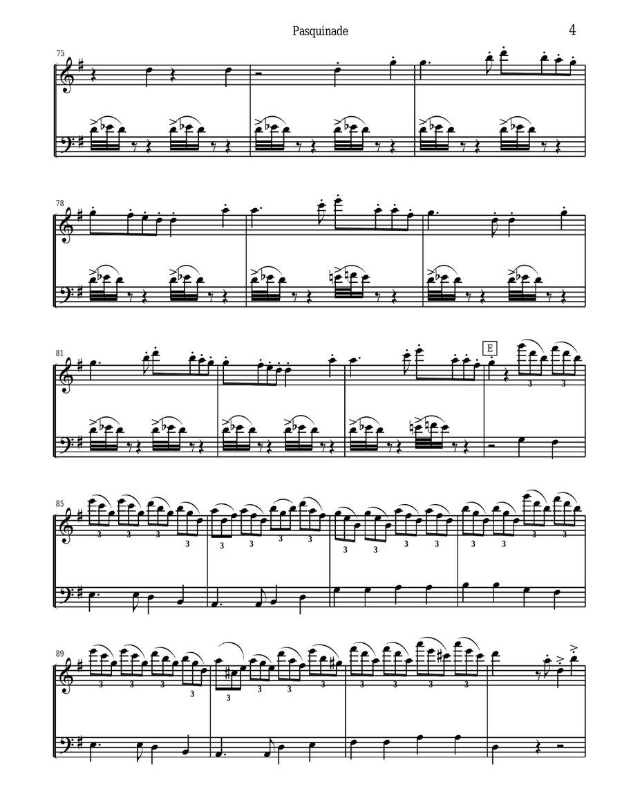 Pasquinade (Lampoon) by Gottschalk set for flute and bassoon duet Woodwind Duet scores gallery preview page 5