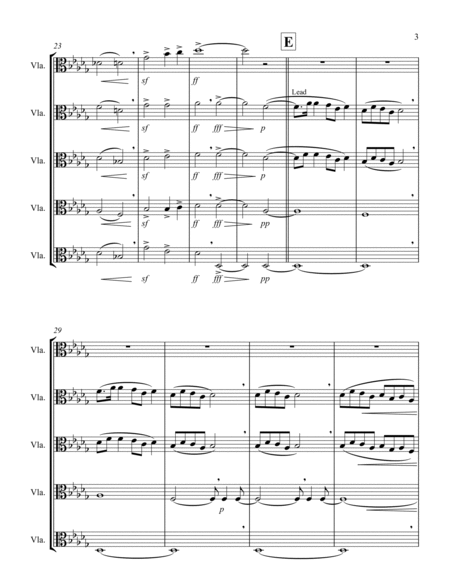 Largo (from "Symphony No. 9") ("From the New World") (Db) Viola Quintet) image number null
