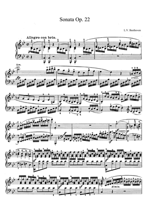 Book cover for Beethoven Sonata No. 11 Op. 22 in B-flat Major