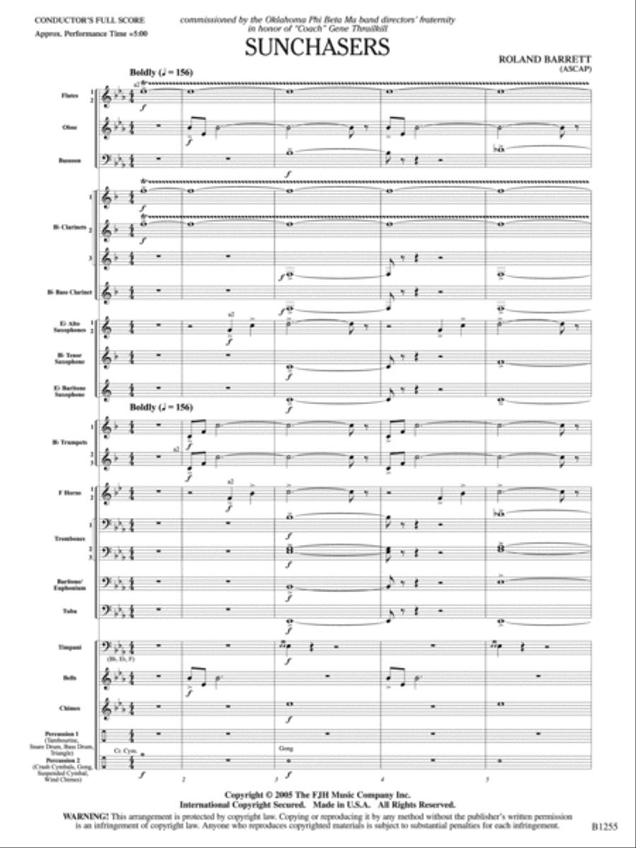 Sunchasers: Score Concert Band scores gallery preview page 3