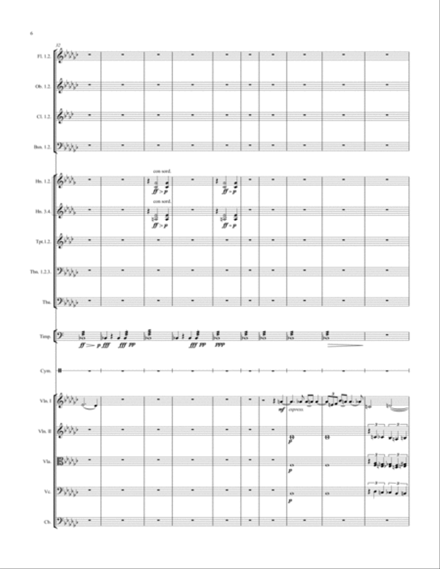 Symphony No.12 in E flat Minor Score and parts Full Orchestra scores gallery preview page 6