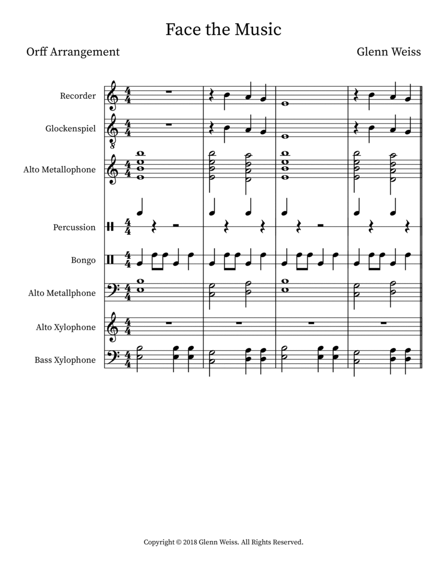 Face the Music Small Ensemble scores gallery preview page 1